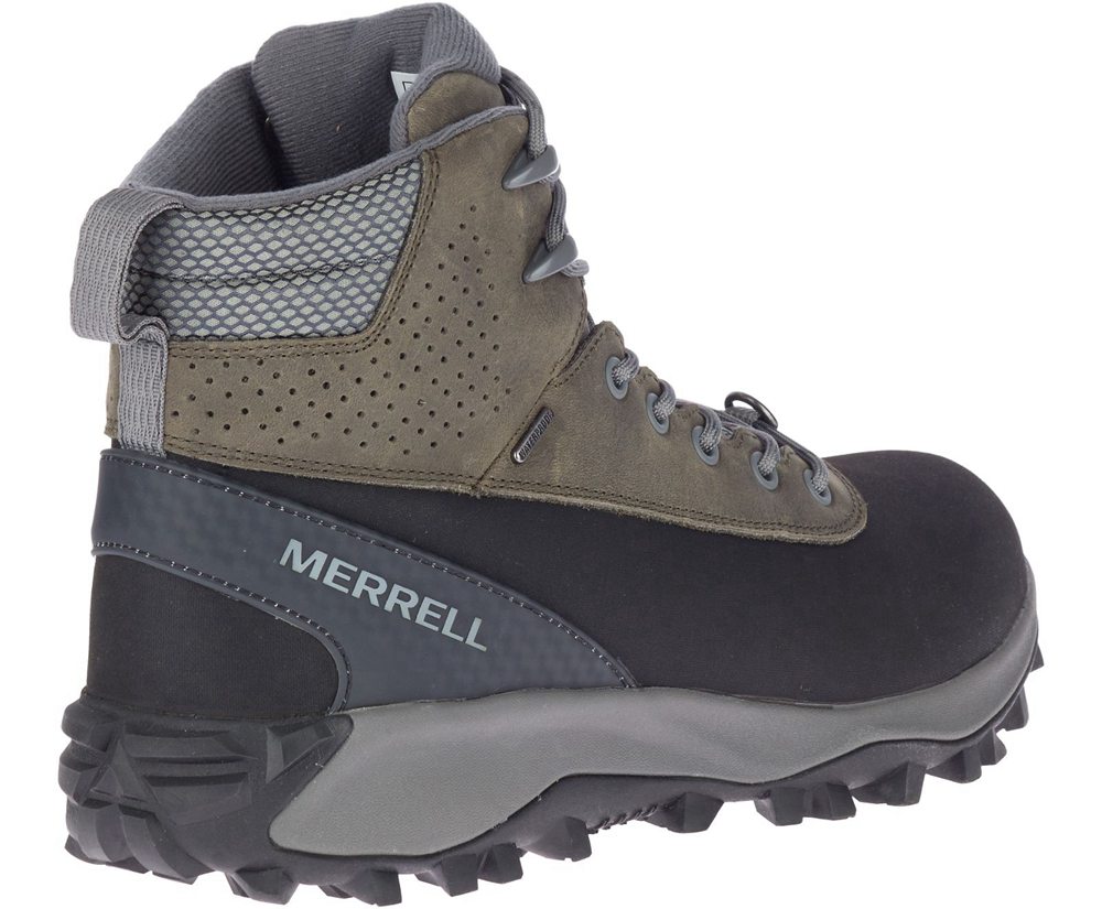 Kozaki Merrell Męskie Szare/Czarne - Thermo Kiruna Mid Shell Waterproof - 748395-KOL